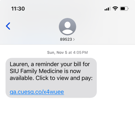 Text to Pay example