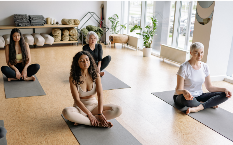 woman doing yoga